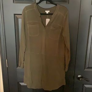 Shirt dress olive green